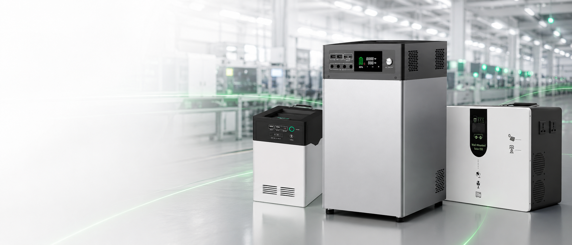 YDPOWER Mini ESS product family presented in a modern production environment