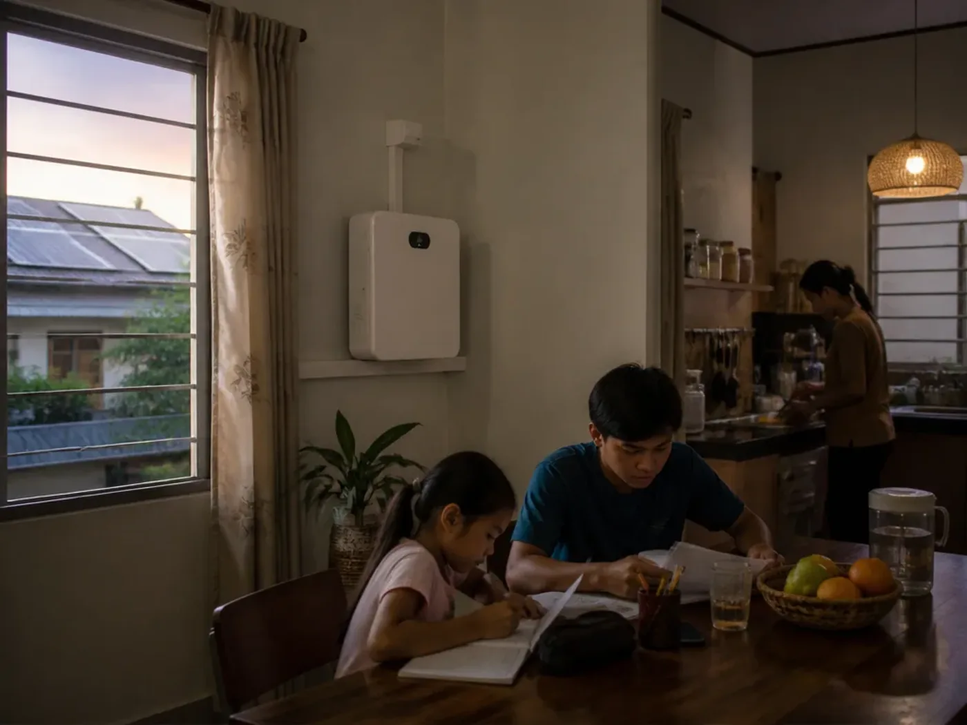 Solar panels and home energy storage